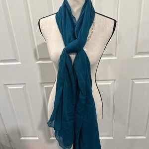 Like New | Rare! Original VELA Blue Teal Woven Modal Scarf/Hijab